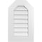 Ekena Millwork Octagonal Top Surface Mount PVC Gable Vent w/ 3-1/2"W x 1"P Standard Frame, 16"W x 26"H GVPOT16X2601SN - alternate 1